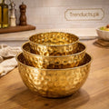 Stainless Steel Golden Serving Bowl – Premium Finish
