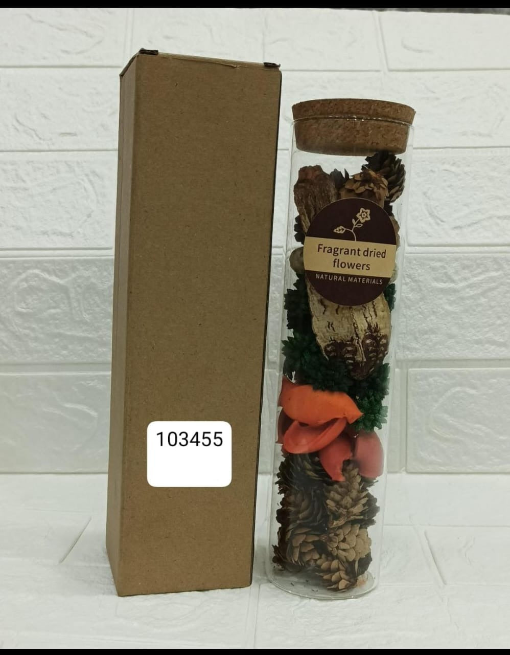 Natural Mehak Dried Flowers Potpourri Glass Jar