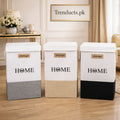 Hard Laundry Basket with Lid - Premium Cloth Storage Bin (each)