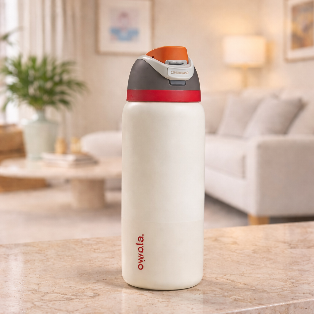 Owala FreeSip® Insulated Stainless Steel Water Bottle – 32oz Ivory White