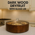 Premium Wooden Dry Fruit Box with Glass Lid