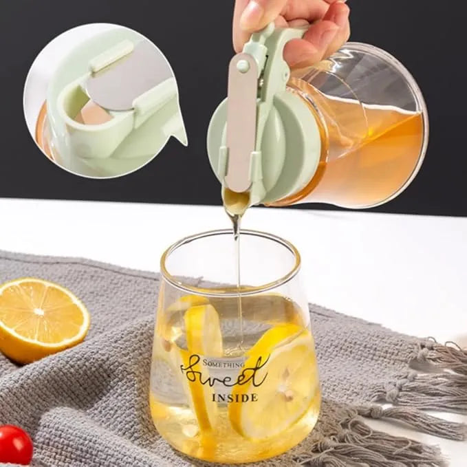 No-Drip Honey Dispenser – Easy Squeeze Syrup Bottle