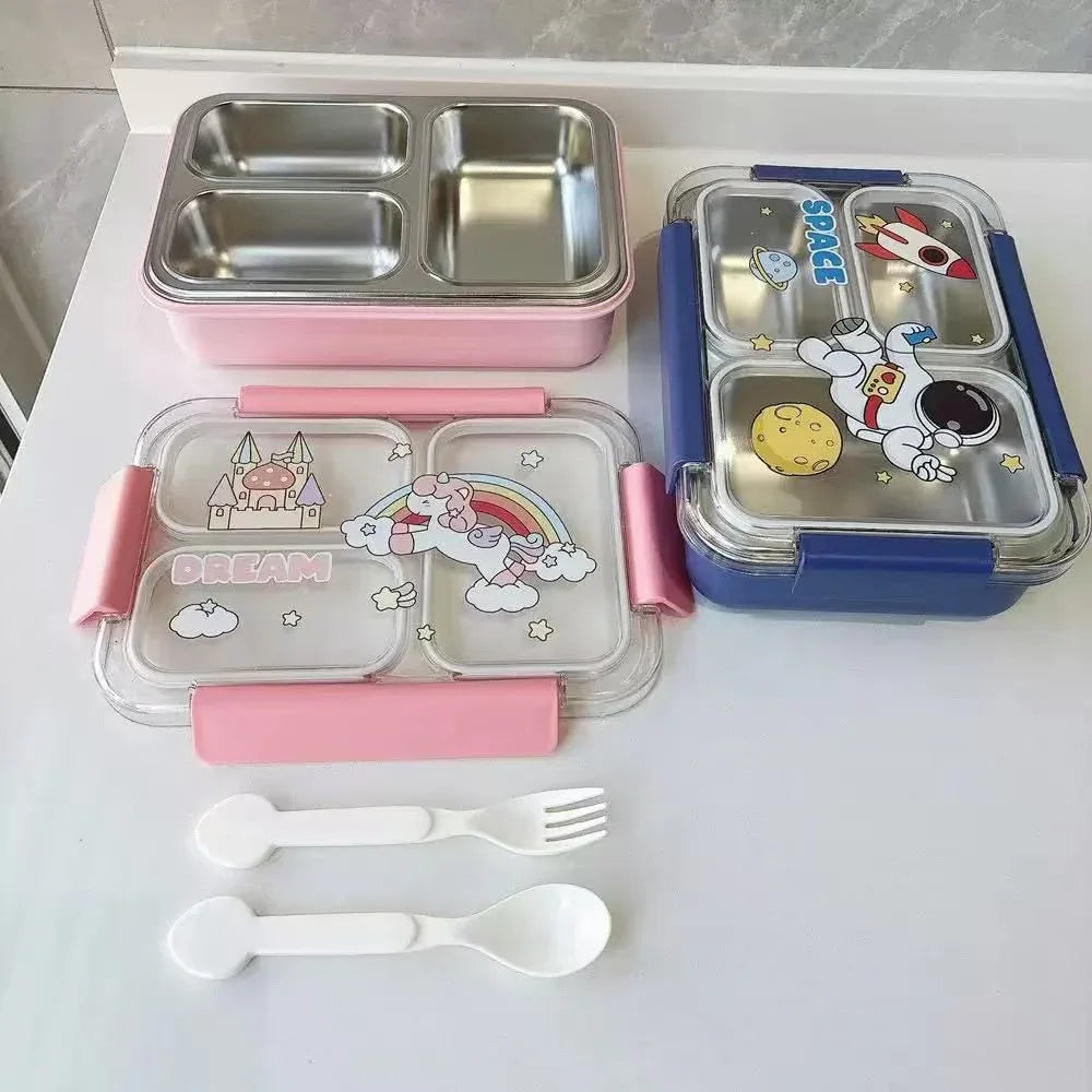 Kids Bento Lunch Box with Stainless Steel Inner