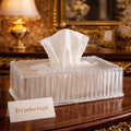 Luxury Transparent Plastic Tissue Box – Table Décor