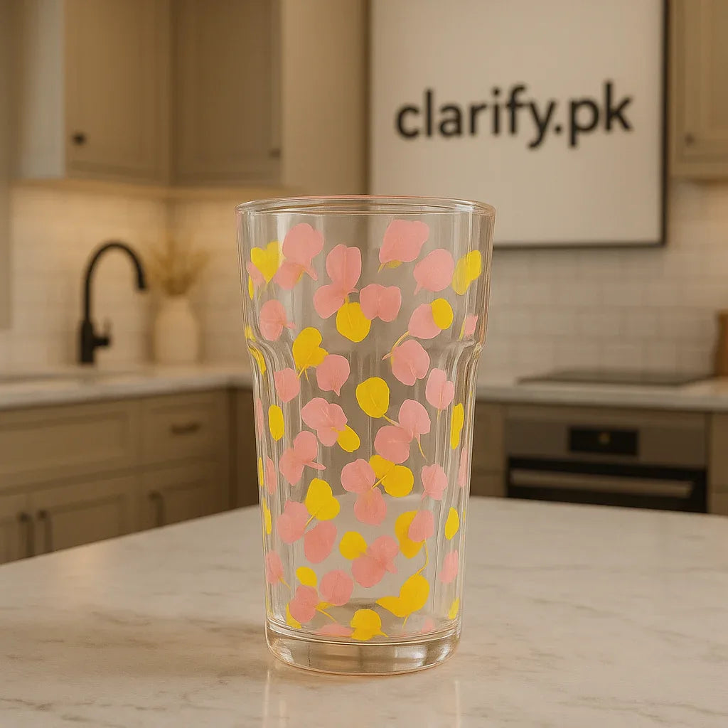Luxury Flower Glass Cup - Double Layer Insulated Design