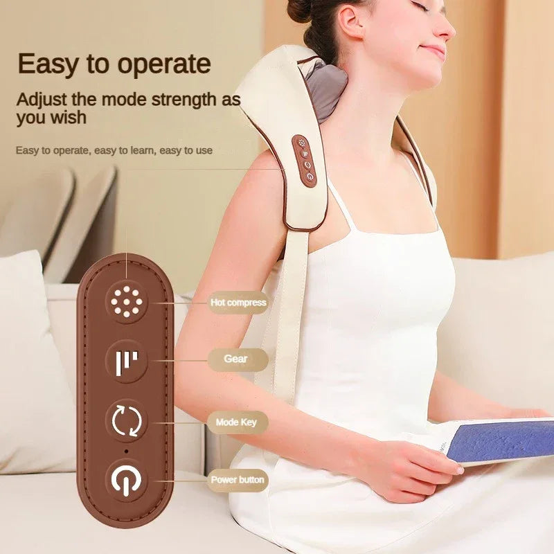 Electric Neck and Shoulder Massager with Shiatsu Pain Relief