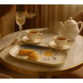 Elegant Porcelain Serving Platter with Floral Design