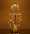 Rechargeable Bedside Lamp with Elegant Crystal Design