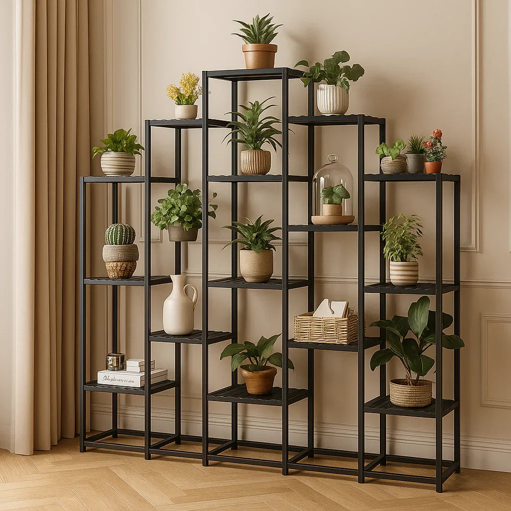 Creative Flower Shelf – Multi-Layer Plastic Plant Stand for Indoor & Outdoor