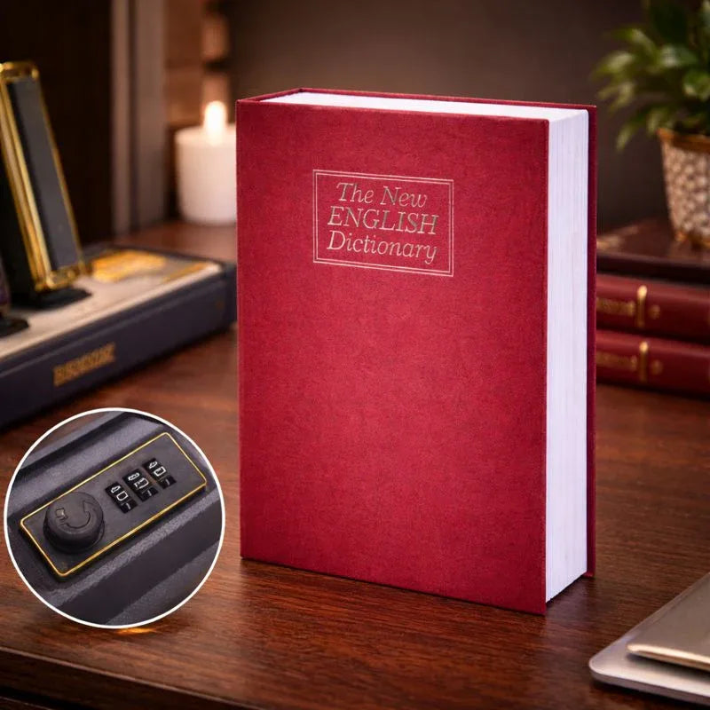 Luxury Dictionary Book-Style Hidden Safe Locker with Combination Lock