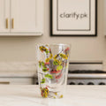Premium Floral Double Wall Glass Cup – Heat Resistant
