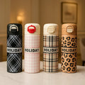 Holiday Printed Thermos Bottle – 500ml Leakproof Flask (Random)
