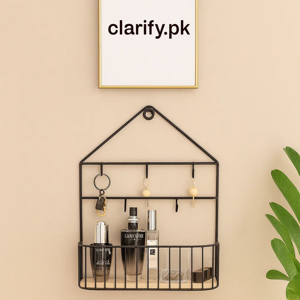 Creative Wall-Mounted Shelf Hook – Space-Saving Organizer