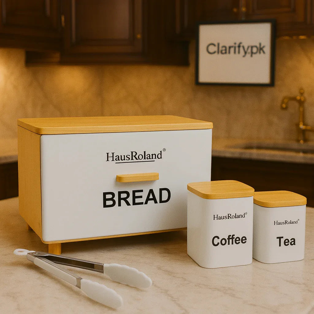 3pcs Bread Box Set with Tong – Kitchen Storage
