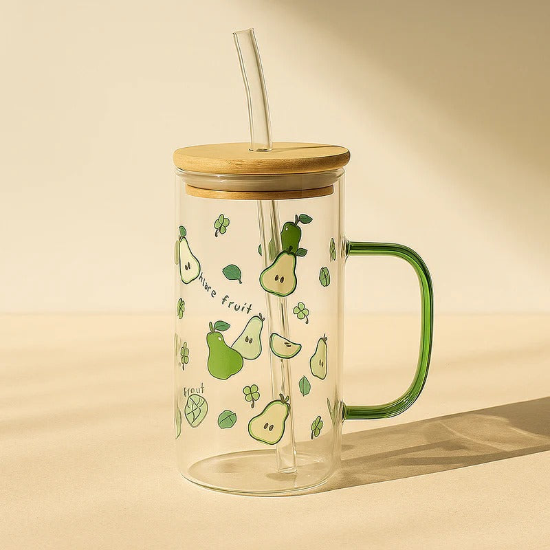 Transparent Glass Mug with Lid – Minimalist Clarity
