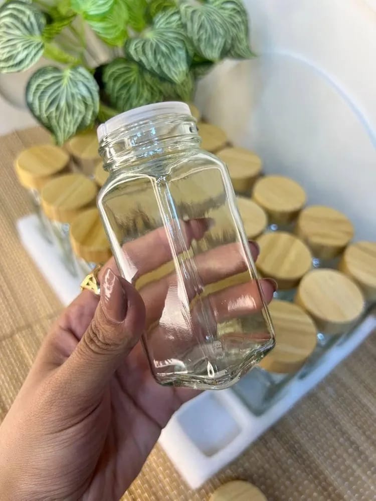Minimalist 120ml Glass Jar with Bamboo Lid