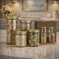 Premium 4-Piece Airtight Glass Storage Jar Set with Metal Lids