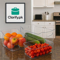 Acrylic Fridge Organizer Box Set of 3 – Multipurpose Storage