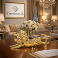 Regal Lion Porcelain Showpiece – Handcrafted Majesty