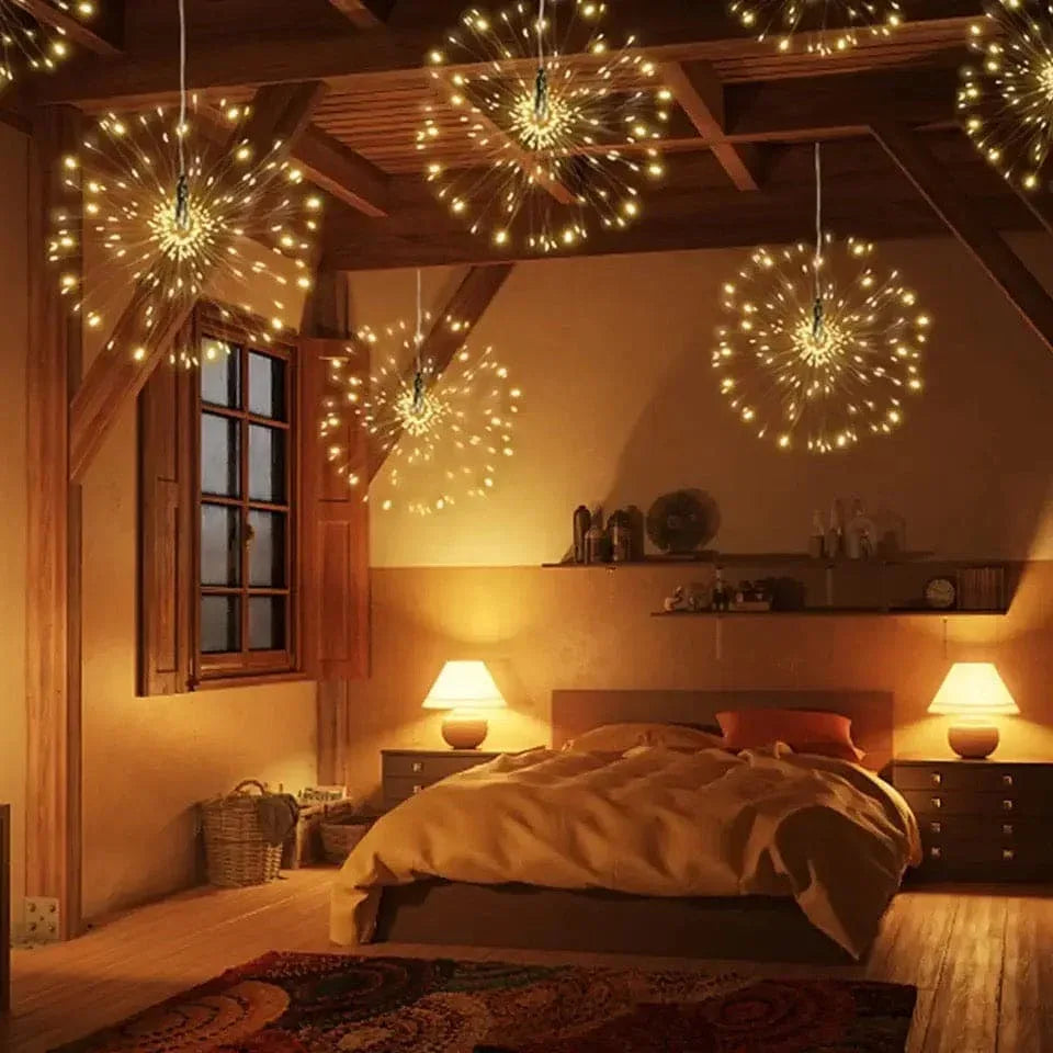 Firework String Lights Battery Operated with Remote