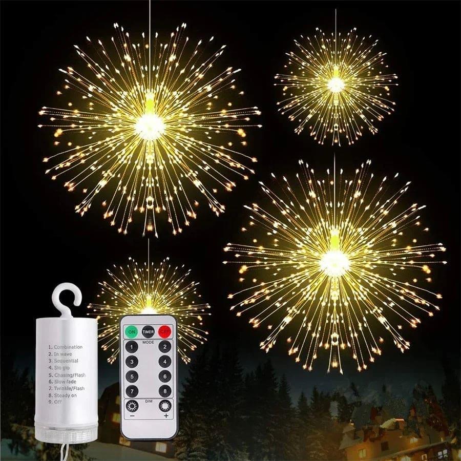 Firework String Lights Battery Operated with Remote