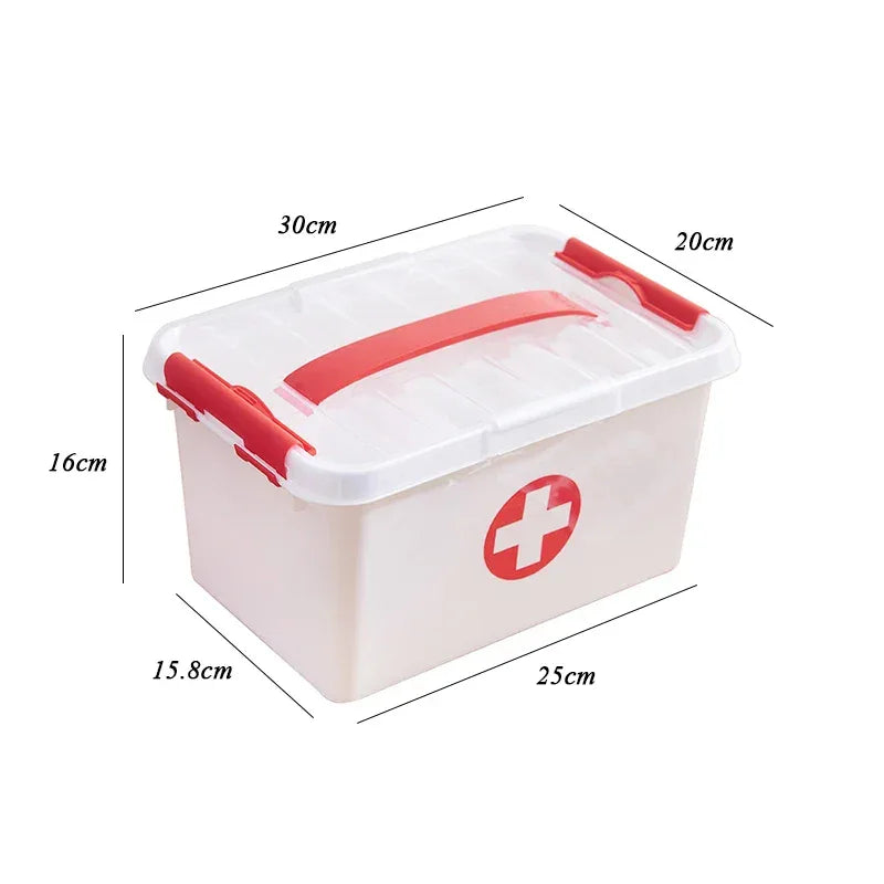 First Aid Kit Storage Box with Compartments