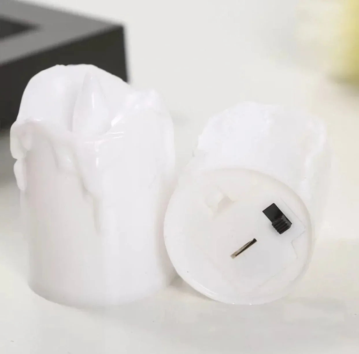 Set of 3 Flameless LED Tea Lights Set - Safe & Realistic Glow