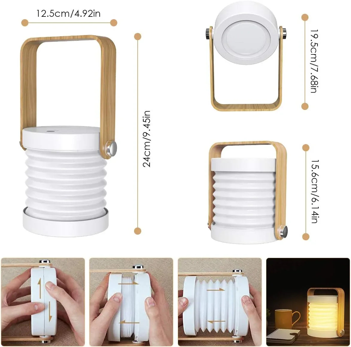 4 in 1 Foldable LED Table Lamp – Portable & Stylish