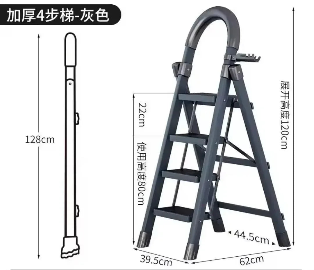 Anti Slip Steel Ladder for Safe Home Use