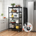 Folding Wrought Iron Shelf with Wheels