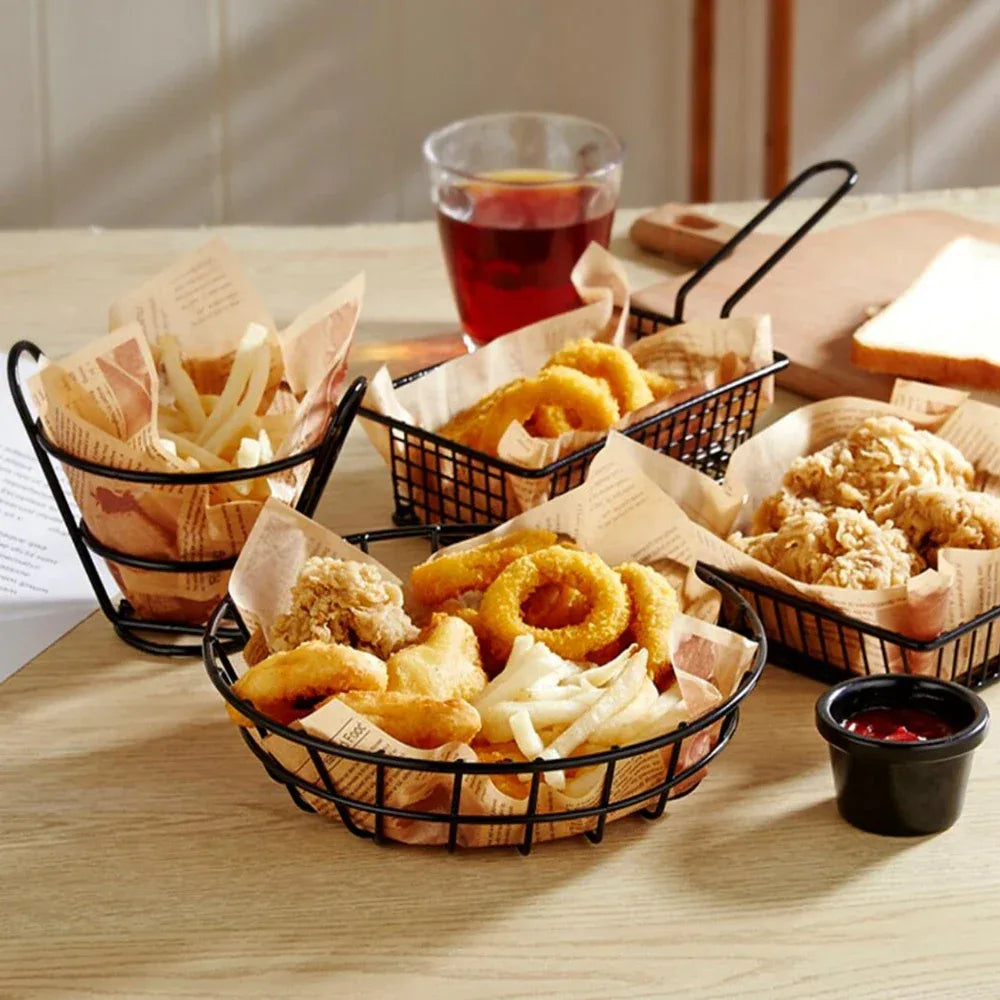 Metal French Fries Basket for Snacks