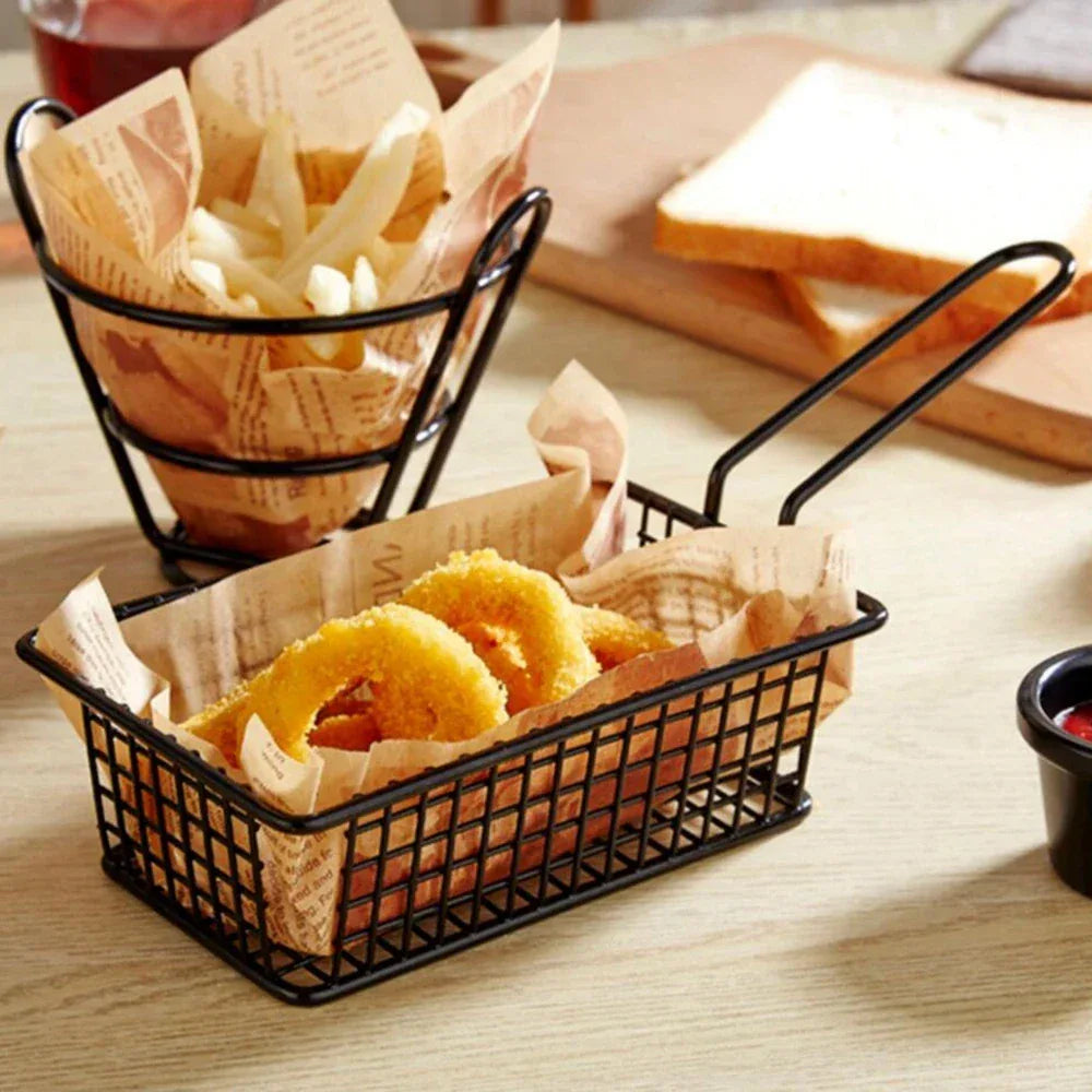 Metal French Fries Basket for Snacks