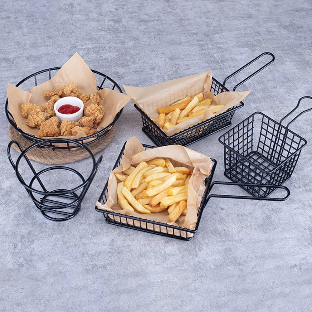 Metal French Fries Basket for Snacks
