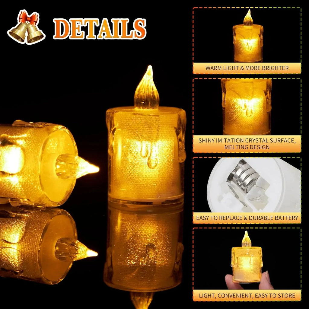 Acrylic LED Candle Lamp with Realistic Glow