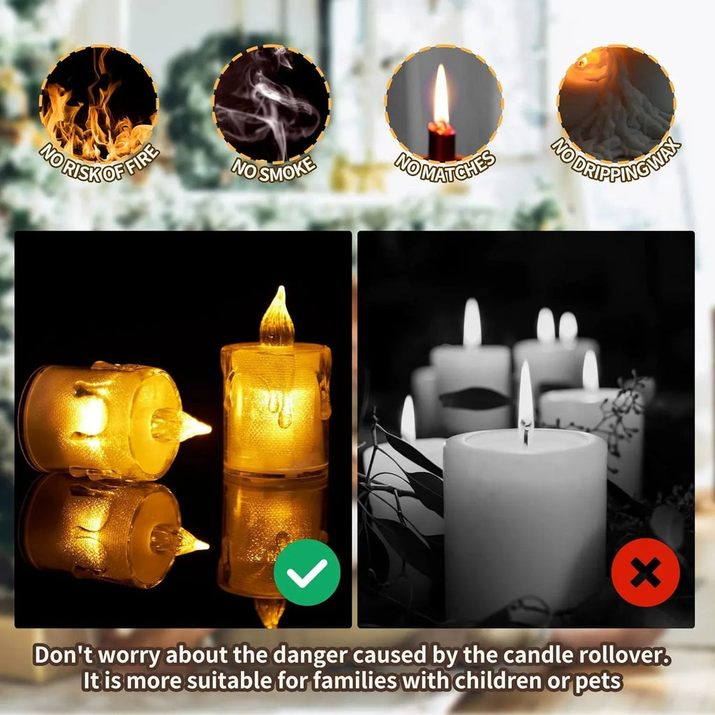 Acrylic LED Candle Lamp with Realistic Glow