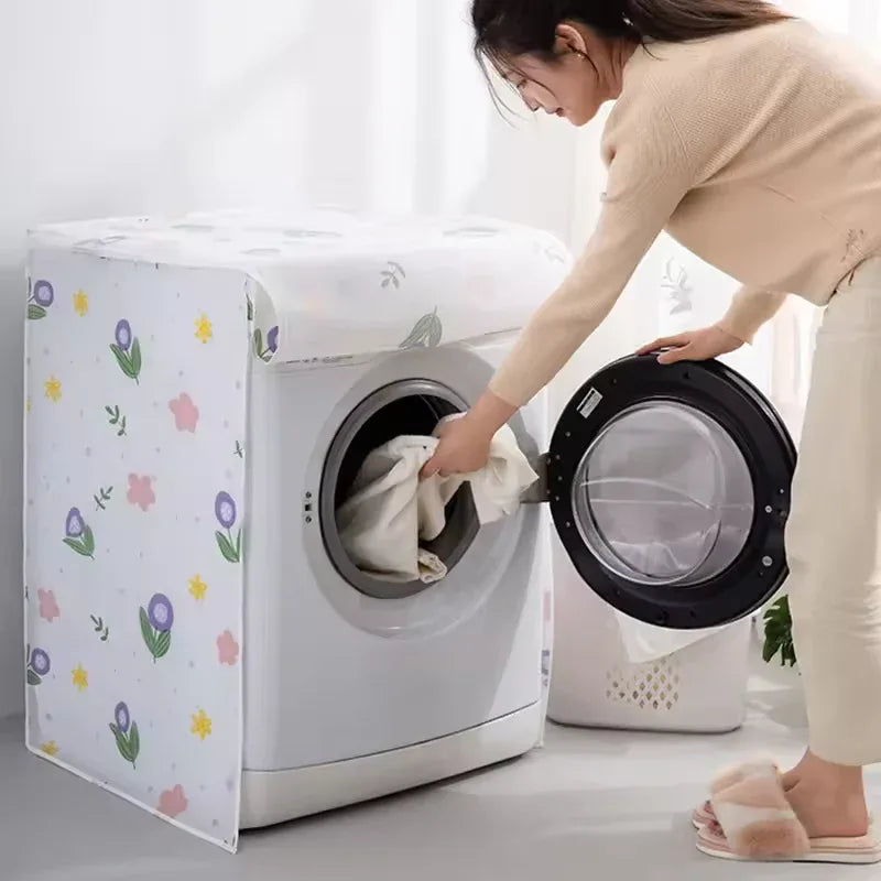 Floral Drum Washing Machine Cover Waterproof