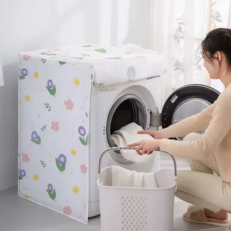 Floral Drum Washing Machine Cover Waterproof