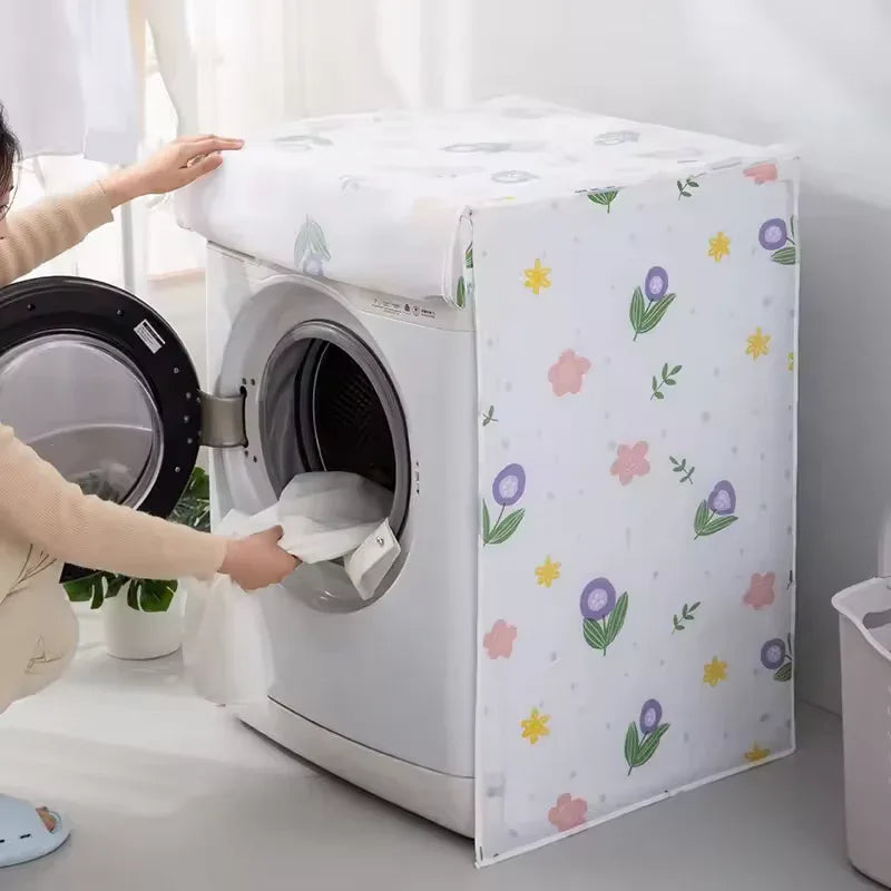 Floral Drum Washing Machine Cover Waterproof