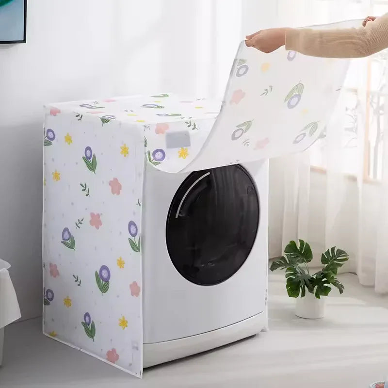 Floral Drum Washing Machine Cover Waterproof