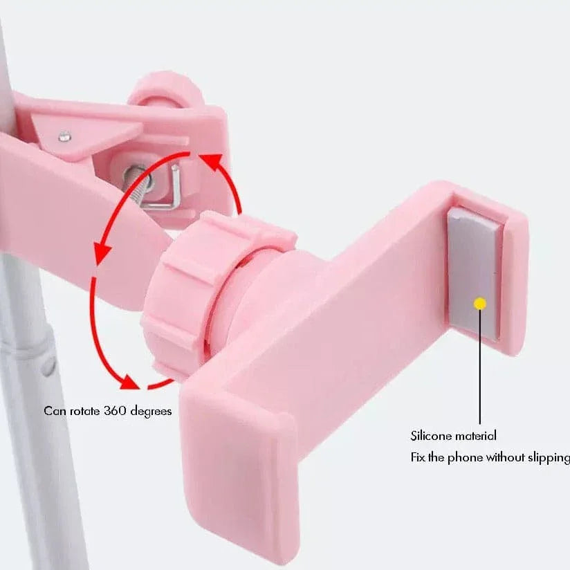 Foldable Selfie Stick with Ring Light - Adjustable & Portable