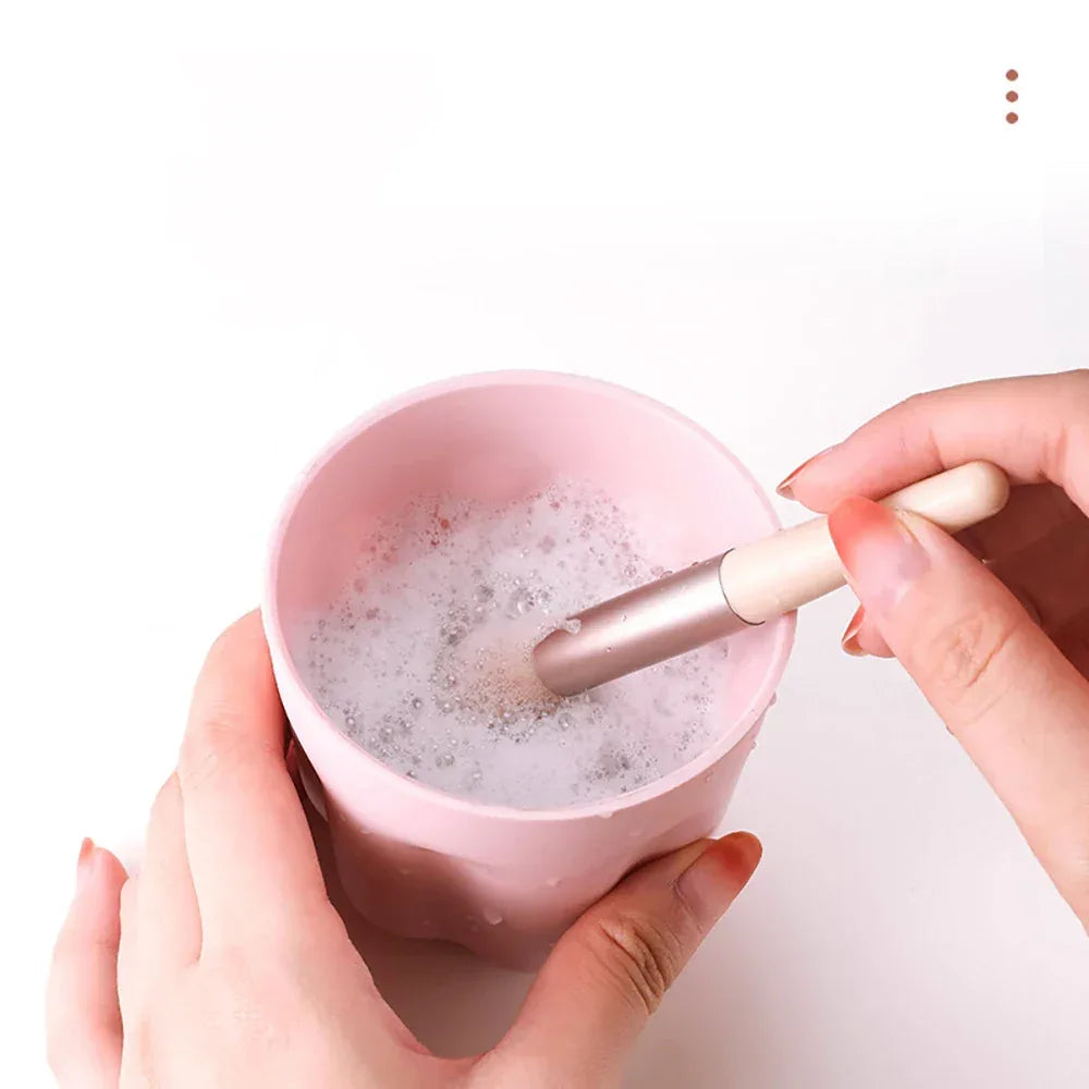 Makeup Brush Cleaner Box with Brush Holder