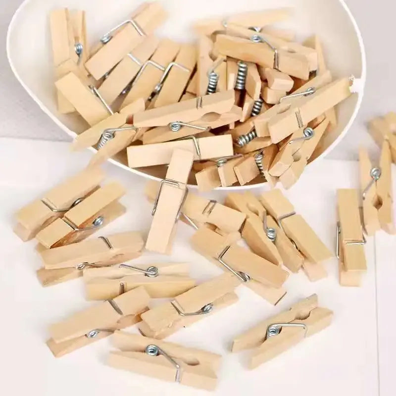 Mini Wooden Craft Clips for Garments & Crafts