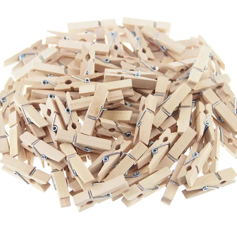 Mini Wooden Craft Clips for Garments & Crafts