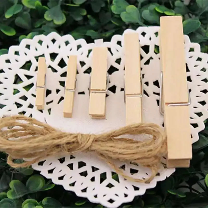 Mini Wooden Craft Clips for Garments & Crafts
