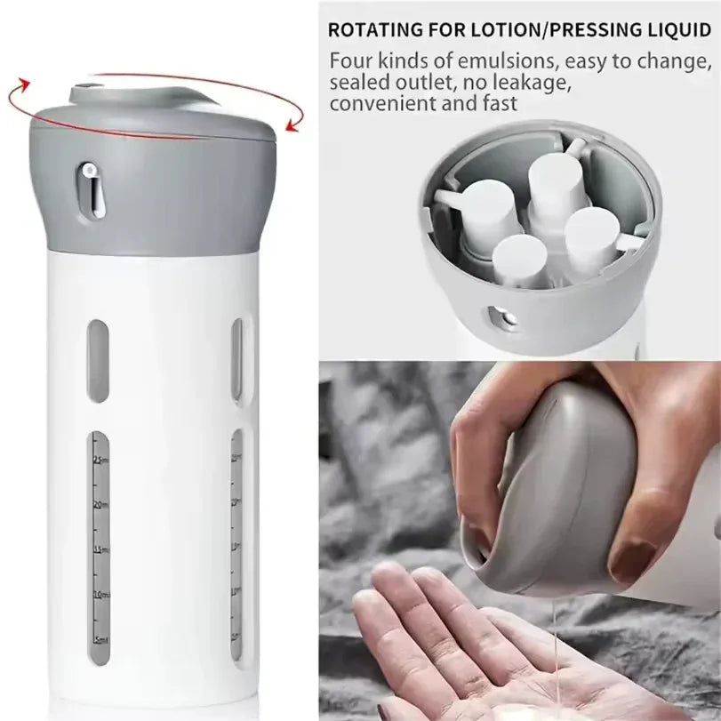 Multi Compartment Toiletry Bottle for Travel