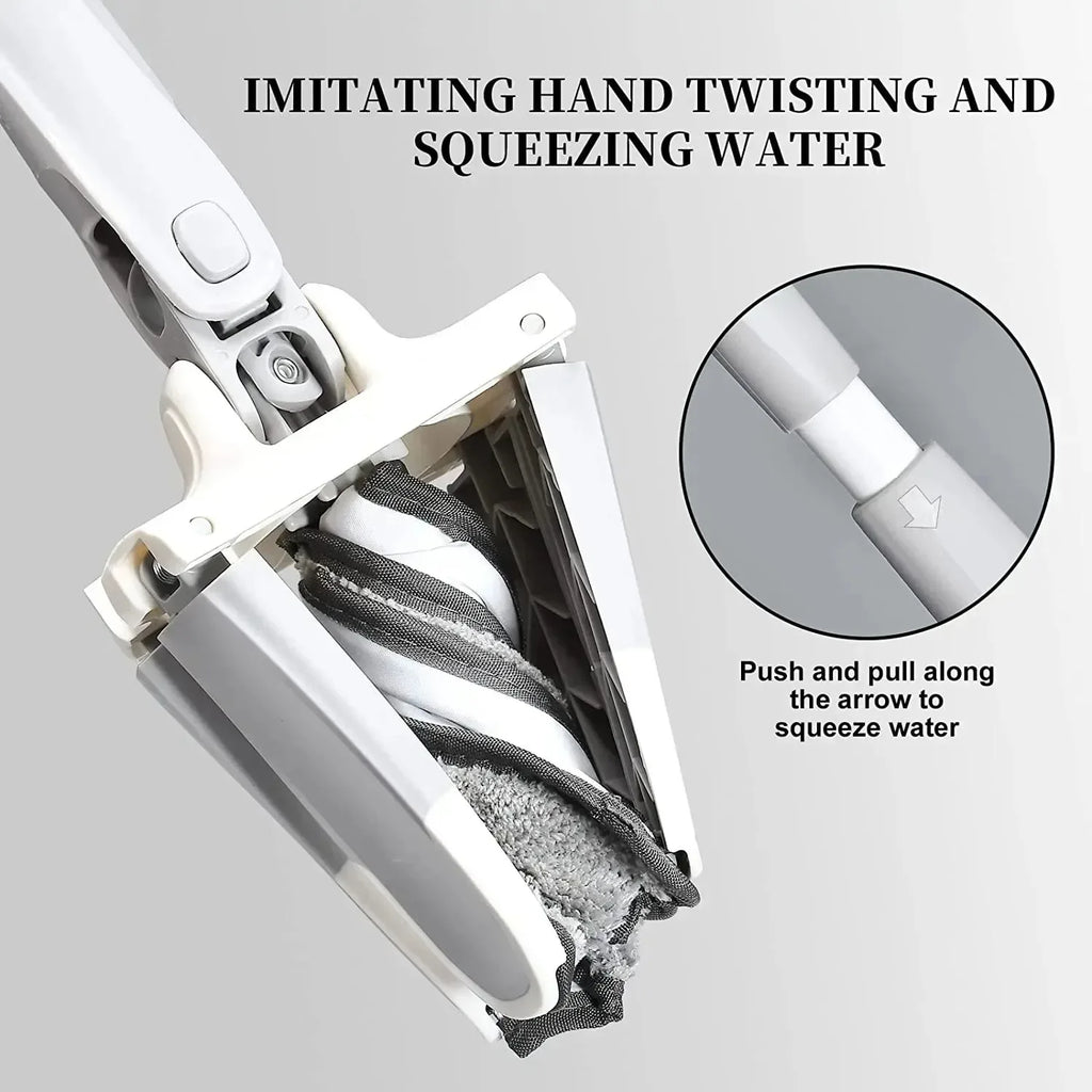 X Type Flat Floor Mop - Flexible, Easy Clean