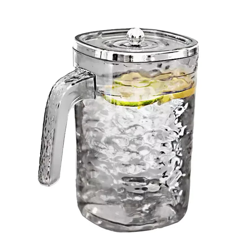 Glass Juice Pitcher with Lid - Elegant Design