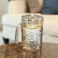 Glass Juice Pitcher with Lid - Elegant Design