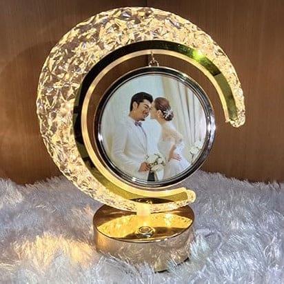 LED Crystal Moon Photo Lamp with Frame
