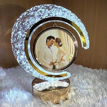 LED Crystal Moon Photo Lamp with Frame